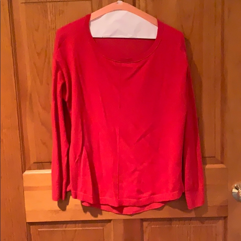 Red-orange sweater Loft sweater